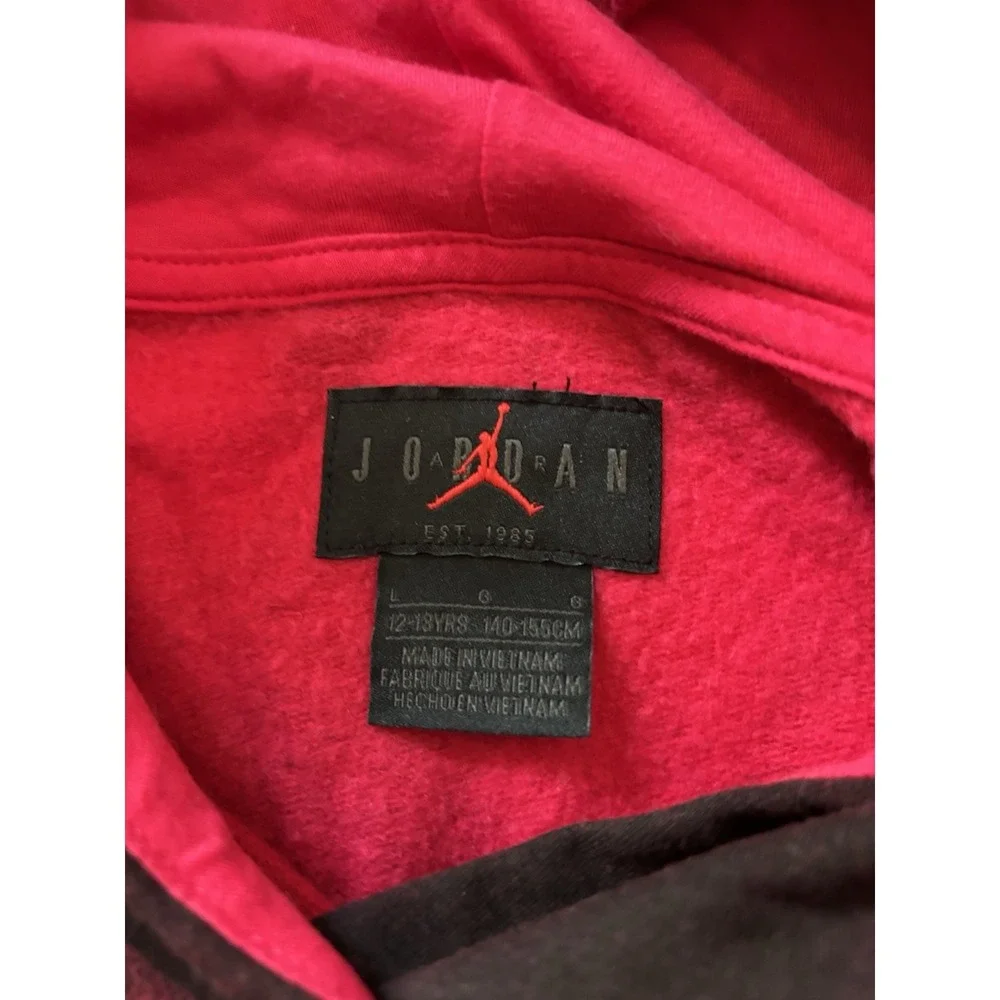 KidsNike Jordan Sweat Pants And Hoodie Set Size L Red And Black